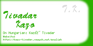 tivadar kazo business card